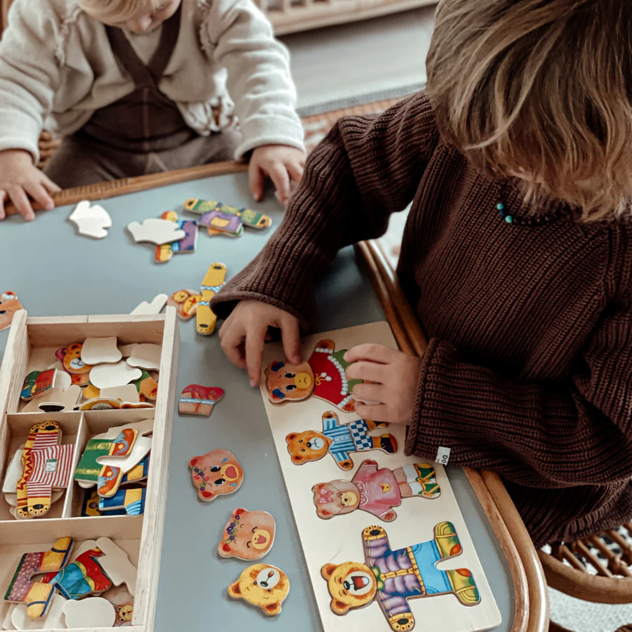 Houten Aankleedpuzzel 'Beren'