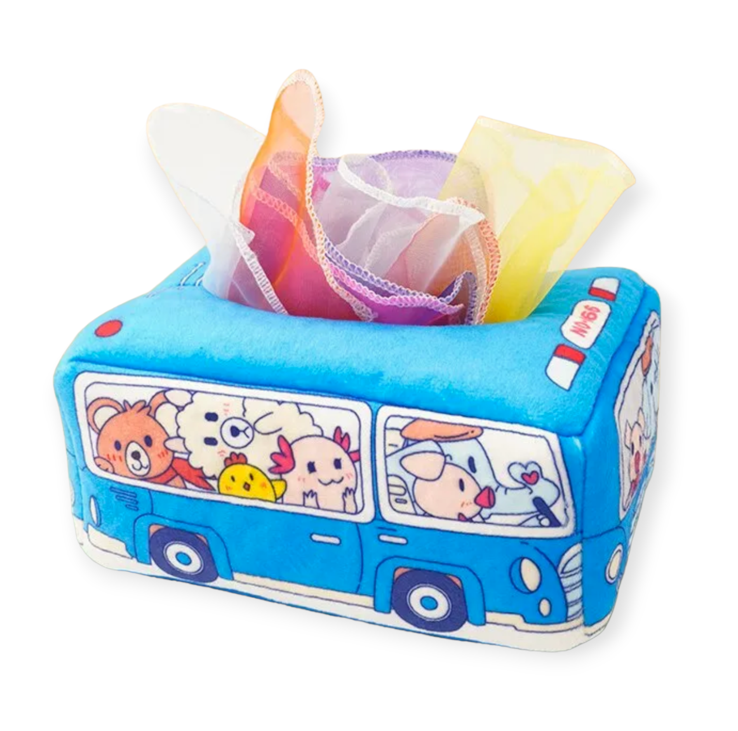 Bus met Stoffen Doekjes blauw