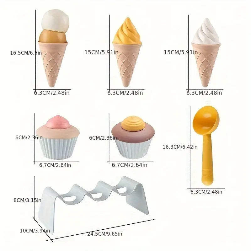 15-delige IJs en Cupcake Speelset maten
