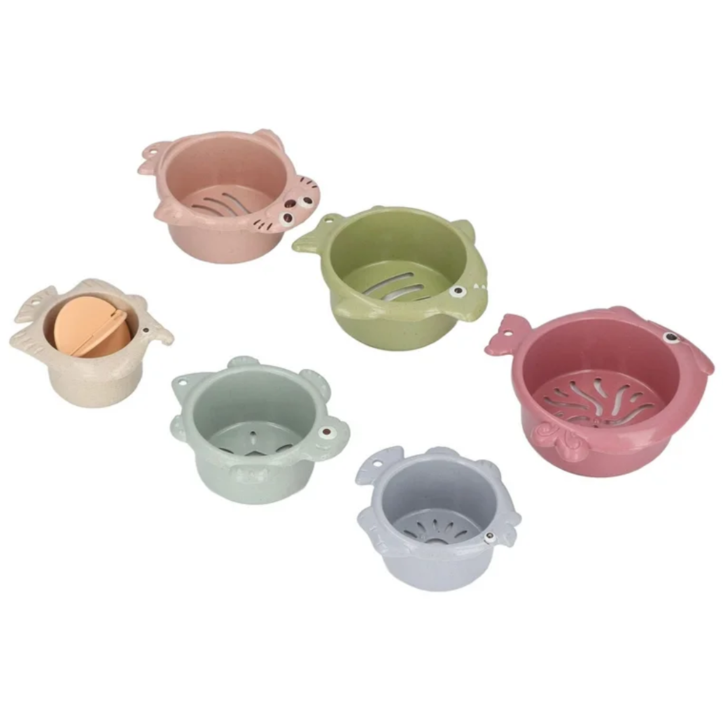 6-delige Stapel Badset 'Zeedieren'