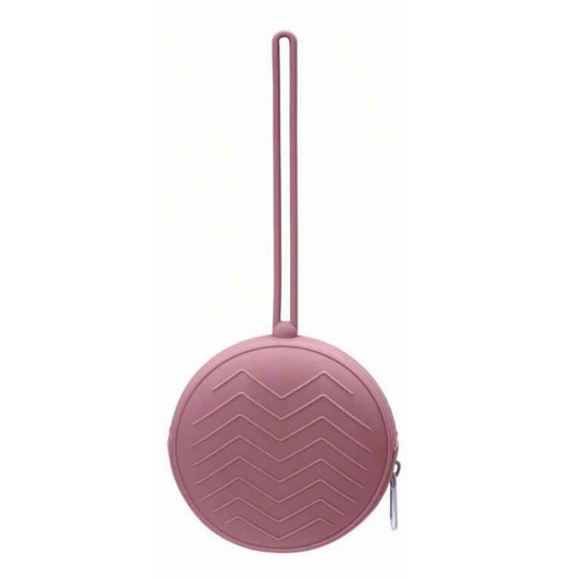 Speenhouder met Rits - Donker Roze