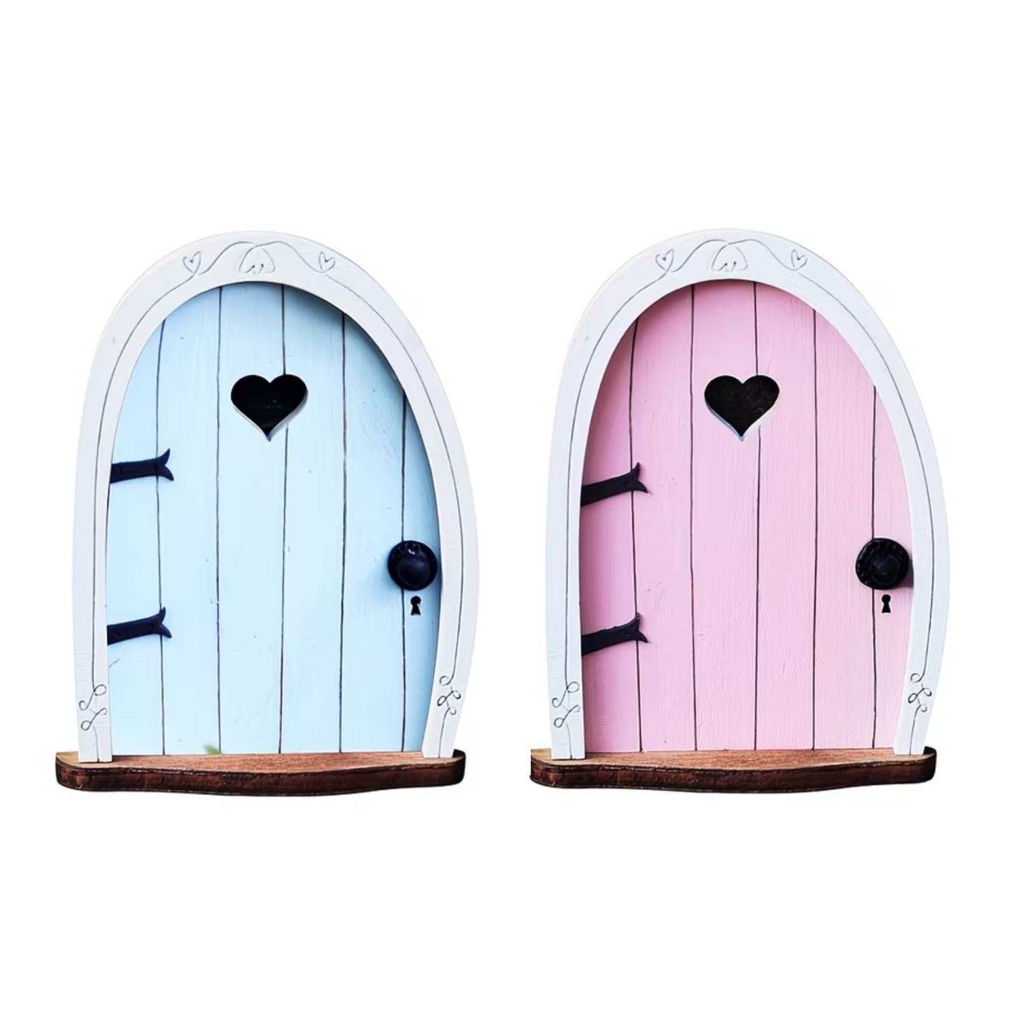 Set: 2 Houten Kabouter Deurtjes