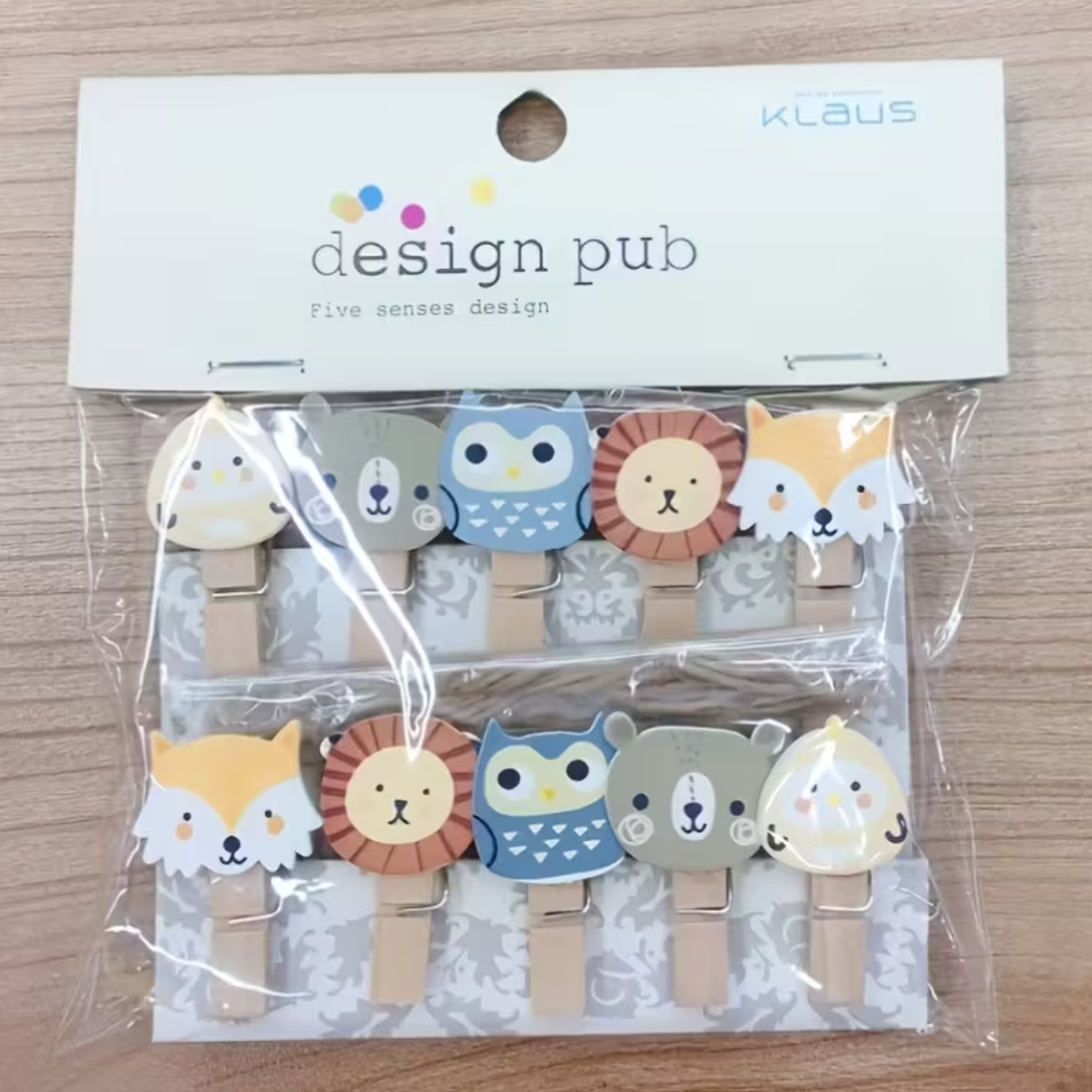 10 stuks Houten Dierenknijpertjes