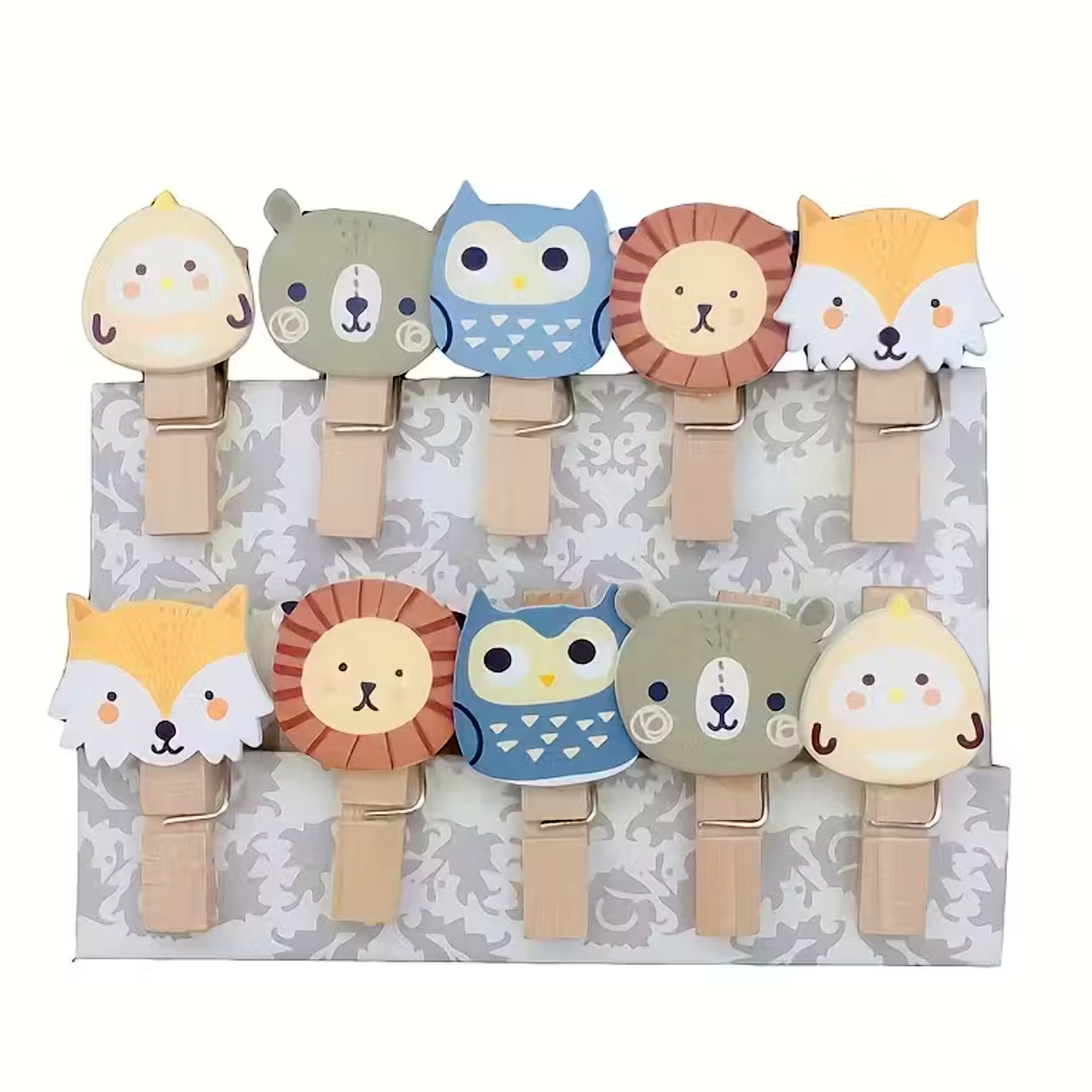 10 stuks Houten Dierenknijpertjes