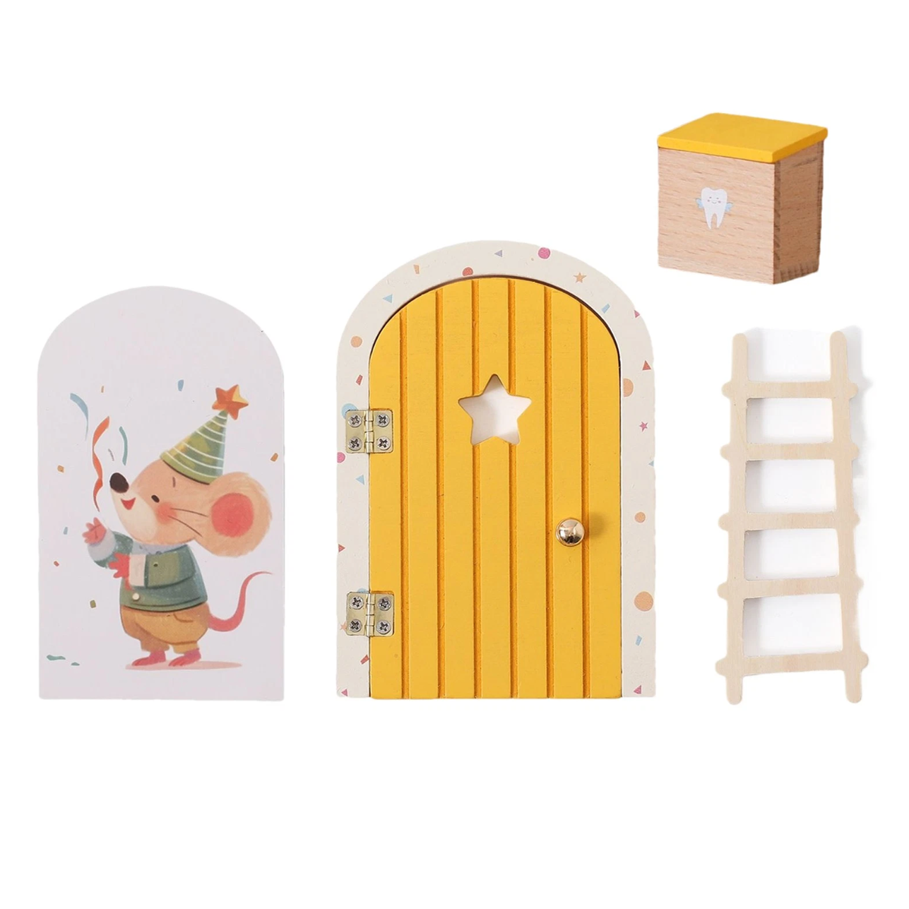 3D Muizendeurtje Geel