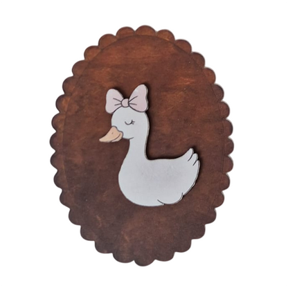 Houten Bordje met Eend
