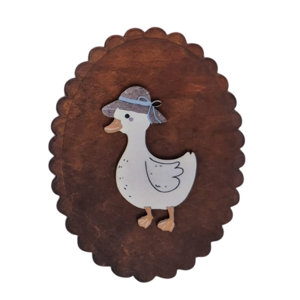 Houten Bordje met Eend