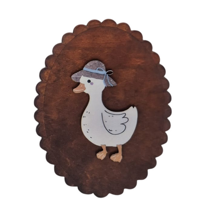 Houten Bordje met Eend