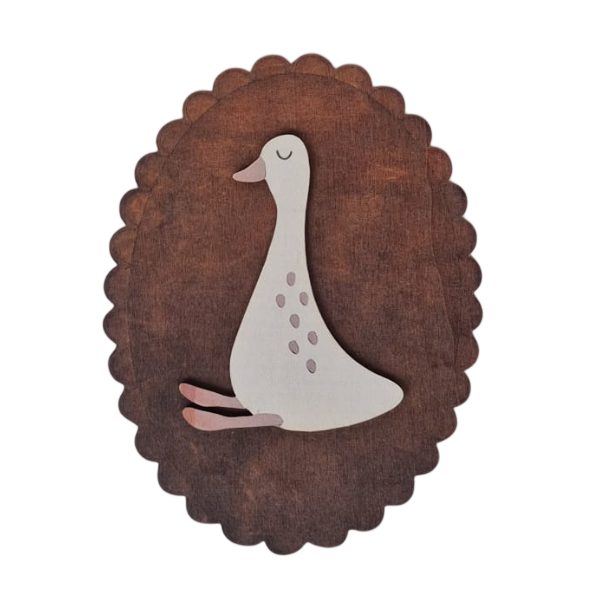 Houten Bordje met Eend