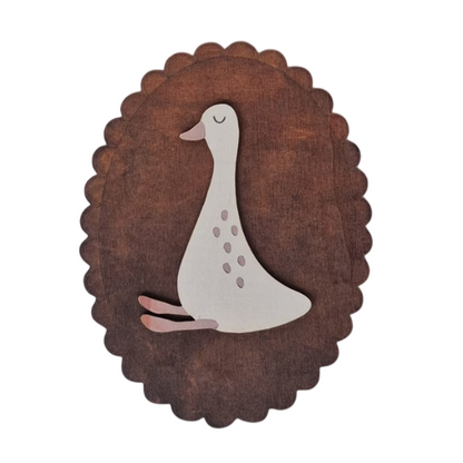 Houten Bordje met Eend