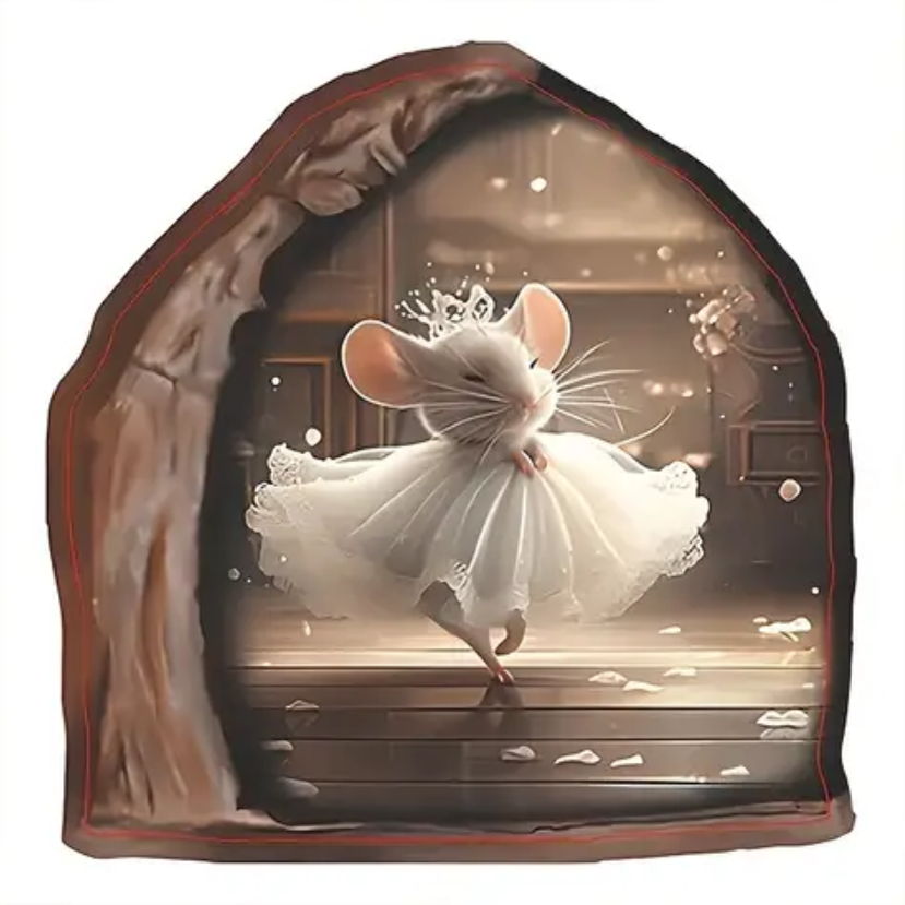 3D sticker Ballerina Muis