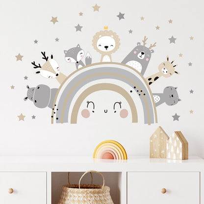 Muursticker met Kawaii dieren