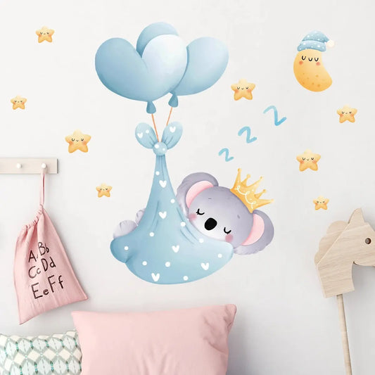 Muursticker 'Slapende Baby Koala' sfeer