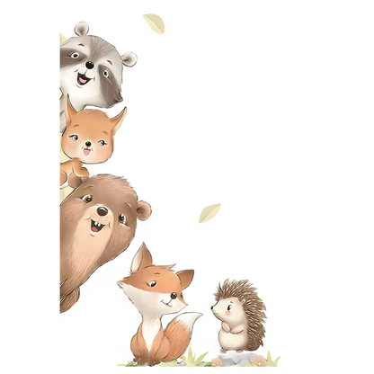 Muursticker 'Vrolijke Cartoon Dieren'