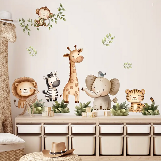 Muursticker 'Jungle Vriendjes'