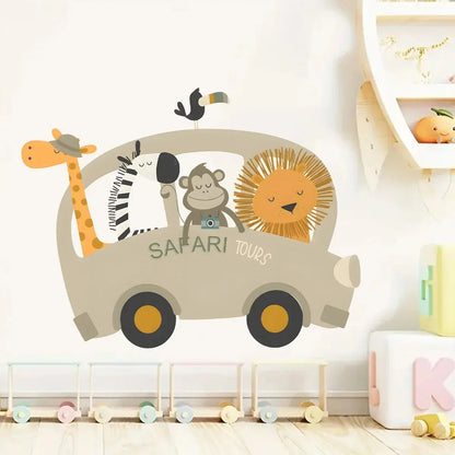 Muursticker 'Dieren op Safari'