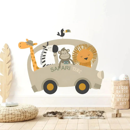 Muursticker 'Dieren op Safari'