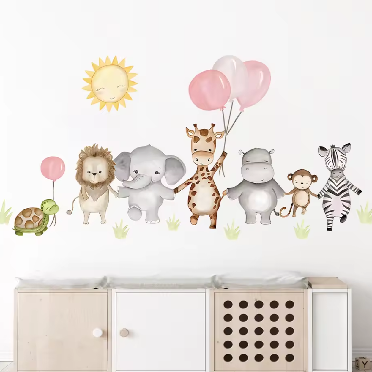 Muursticker 'Dierenparade'