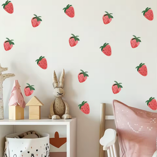 16 Aardbeien Stickers