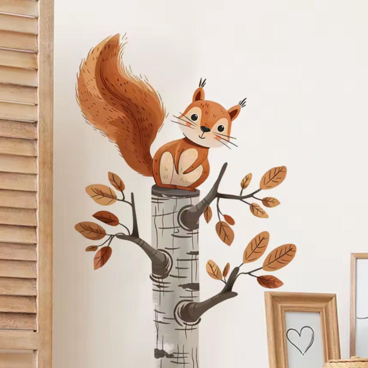 Muursticker 'Eekhoorn op Boom'
