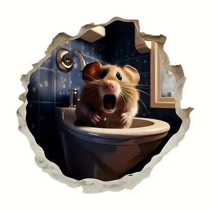 Muis in WC Sticker