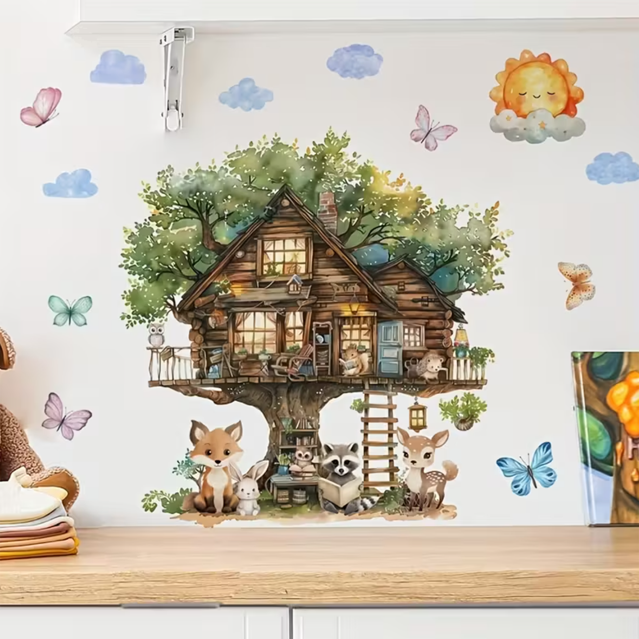 Muursticker 'Sprookjes Boomhut'