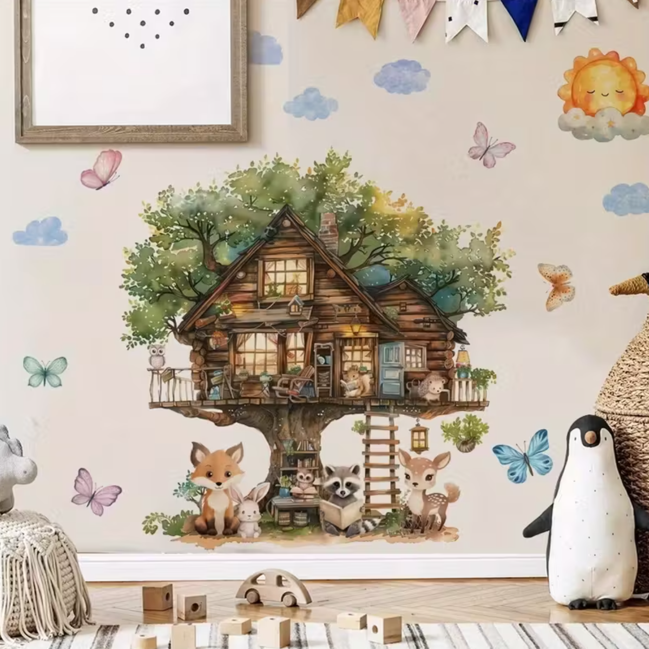 Muursticker 'Sprookjes Boomhut'