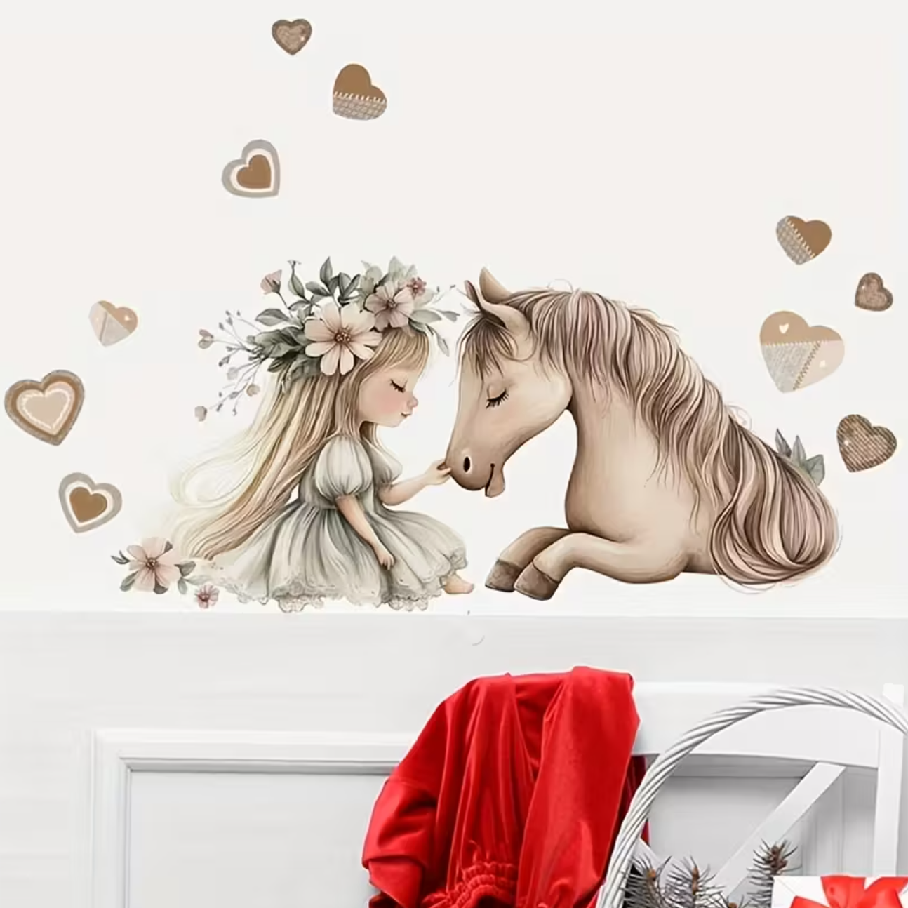 Muursticker 'Meisje met Paard'