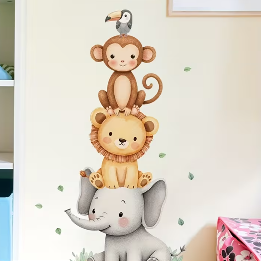 Muursticker 'Stapeltje Dieren'