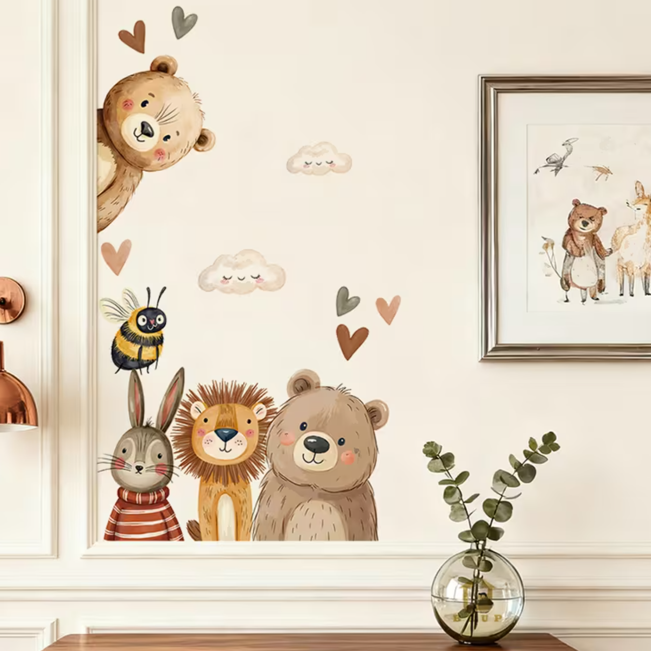 Muursticker 'Dieren met Hartjes'
