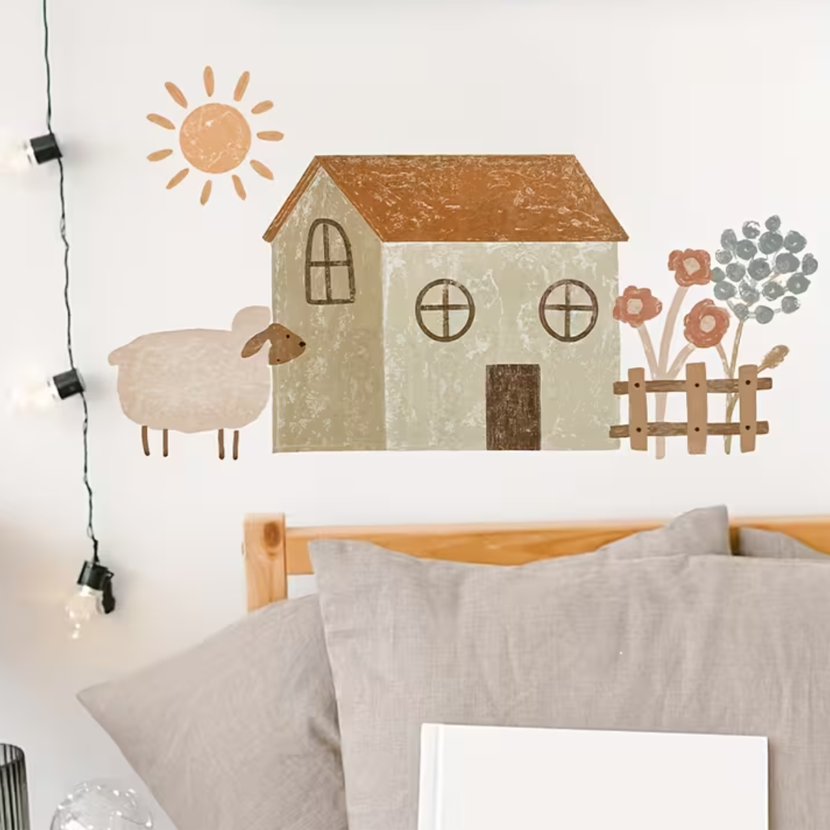 Muursticker 'Schaap en Huisje'