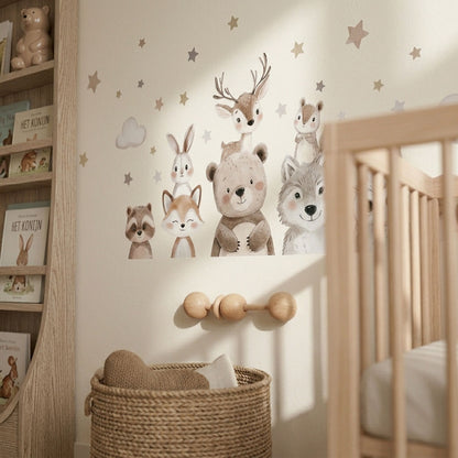 Muursticker 'Beige en Bruine Dieren'