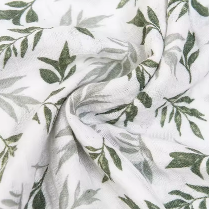 Hydrofiele Doek 'Green Floral' (110x120cm)