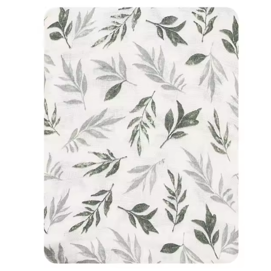 Hydrofiele Doek 'Green Floral' (110x120cm)