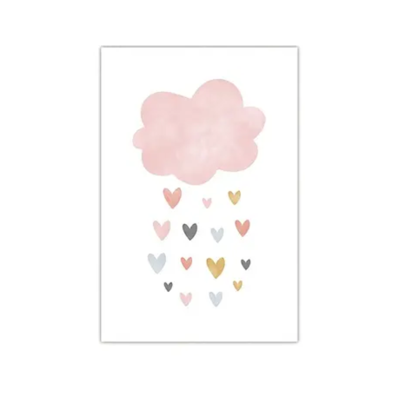 Roze Boho Posters wolk