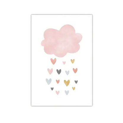 Roze Boho Posters wolk