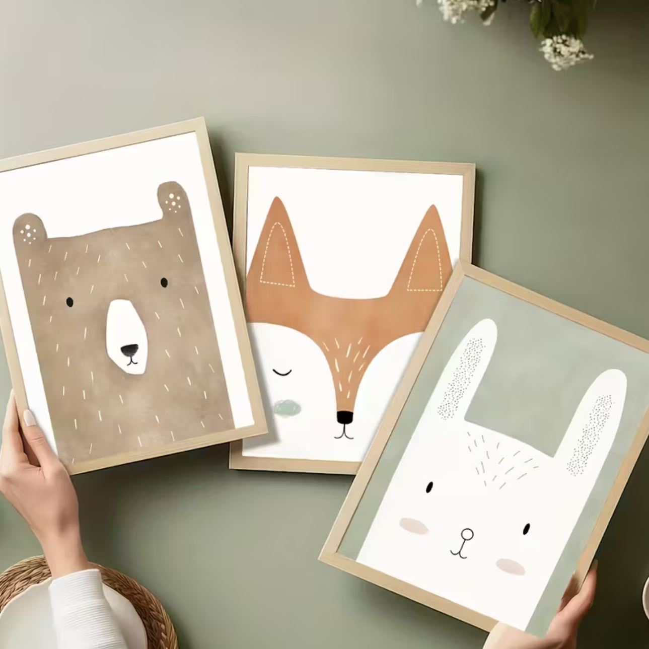 Set van 3 Canvas Dieren Posters