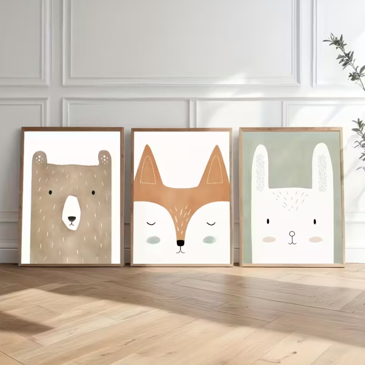 Set van 3 Canvas Dieren Posters