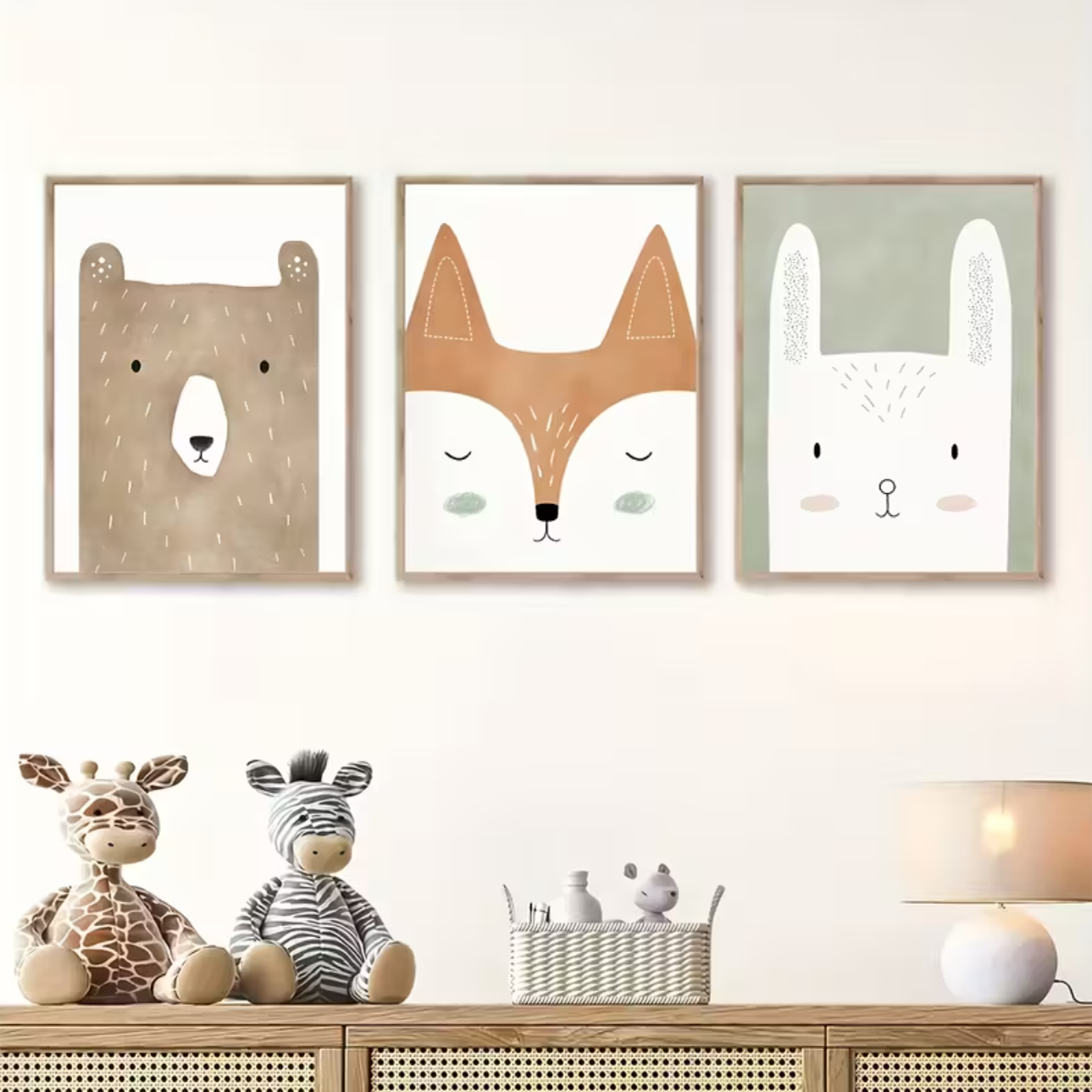 Set van 3 Canvas Dieren Posters