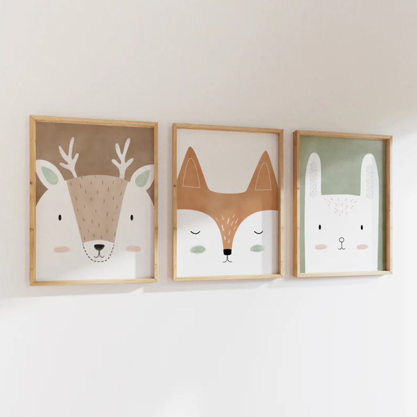 Set van 3 Canvas Dieren Posters