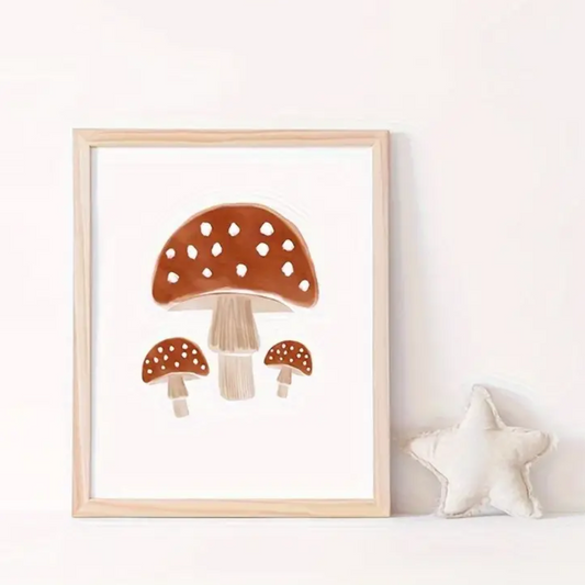 Canvas Poster 'Paddenstoelen'