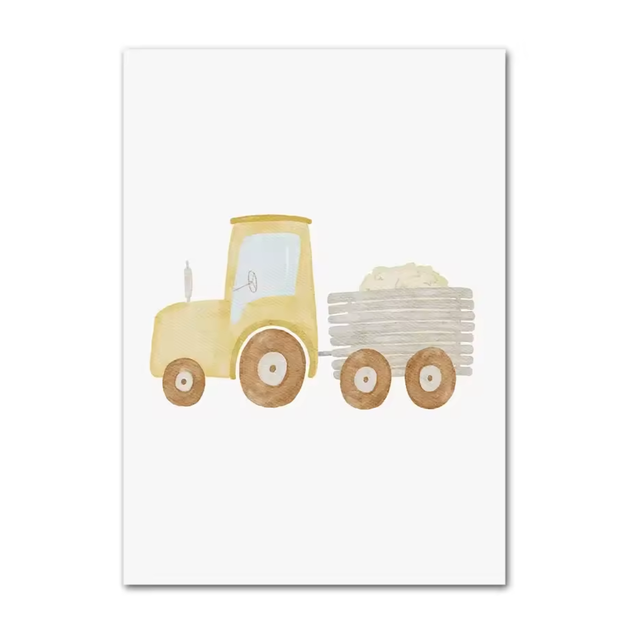 Canvas Poster 'Tractor met Aanhanger'