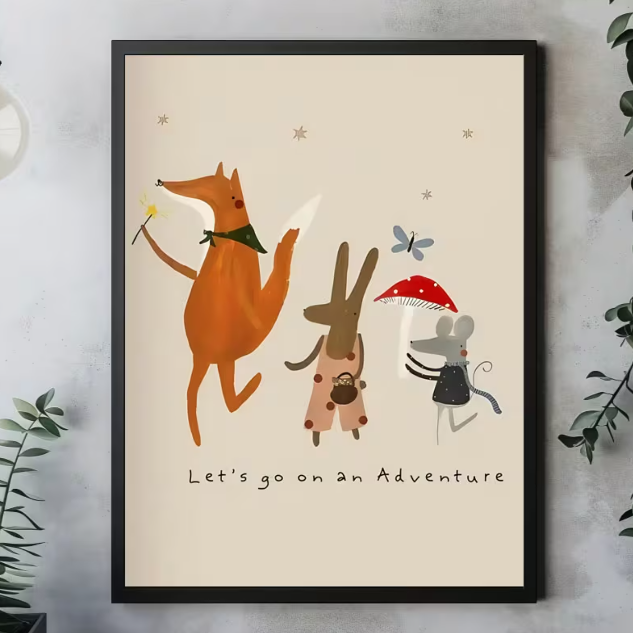 Canvas 'Vos, Muis en Konijn'