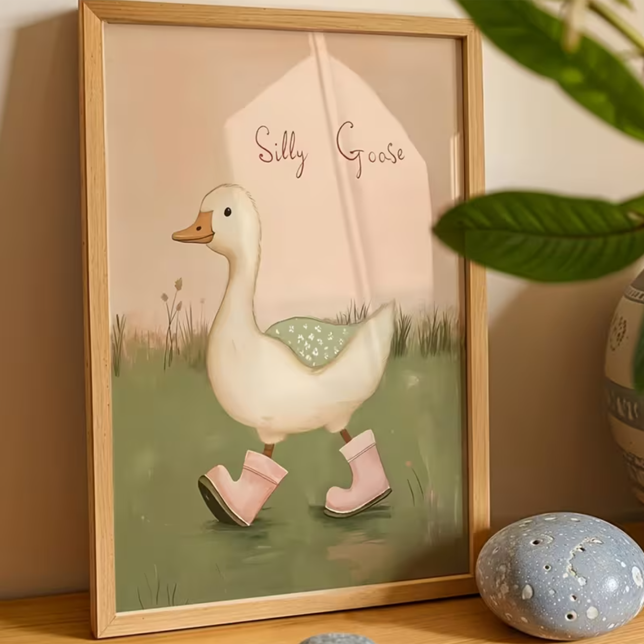 Canvas 'Silly Goose in Boots'