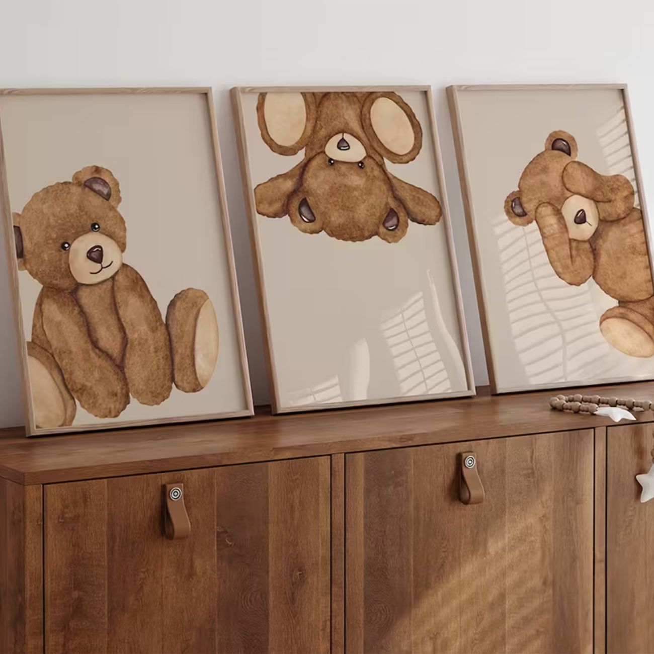 Set van 3 Canvas 'Teddyberen'