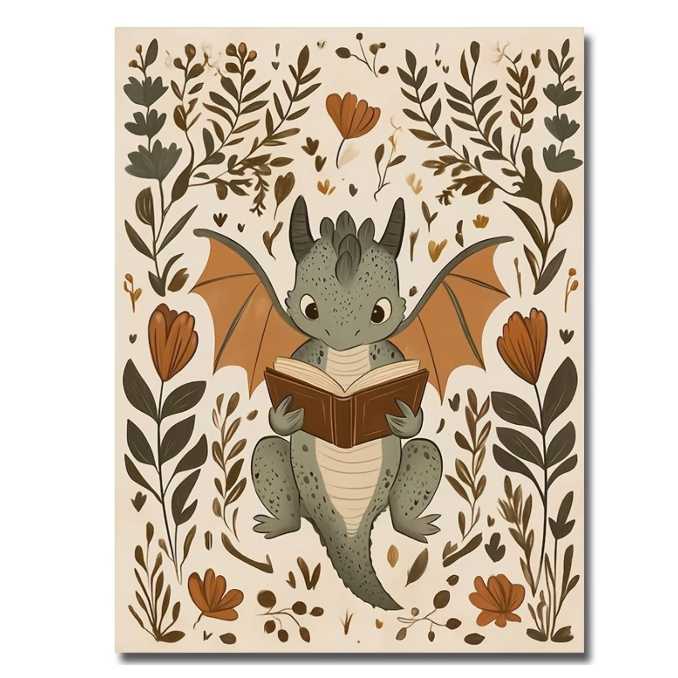 Canvas 'Lezende Draak'