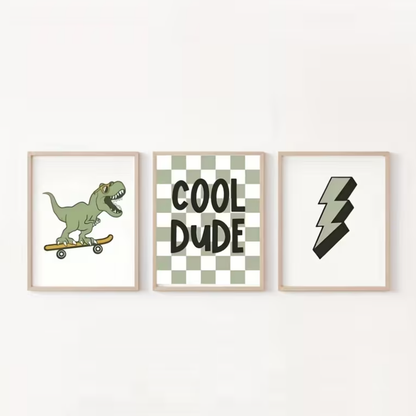 Set van 3 Canvas 'Cool Dude'