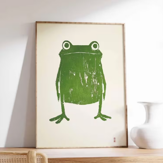 Canvas Poster 'Dikke Kikker'