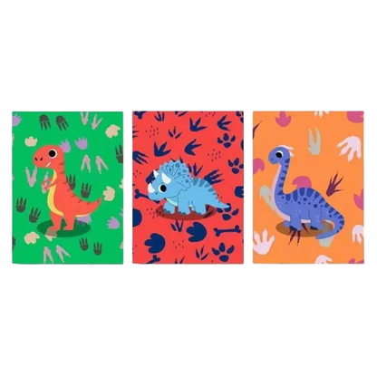 Set van 3 Canvas 'Dino Vriendjes'