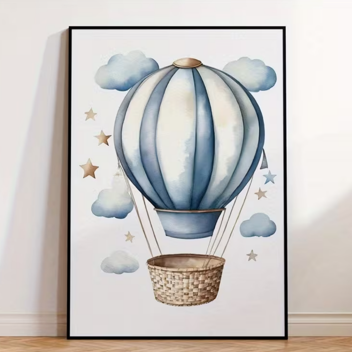 Set van 3 Canvas 'Blauwe Vliegtuigen'